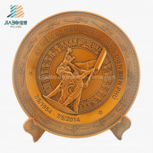 Best Sell Supply Casting Bronze 3D Military Souvenir Plate for Veitnam